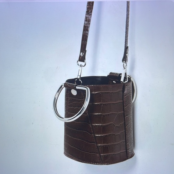 Zara Mock Croc Mini Bucket Bag - Picture 3 of 11